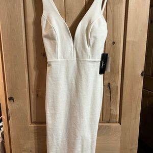 White v neck lulus mini dress